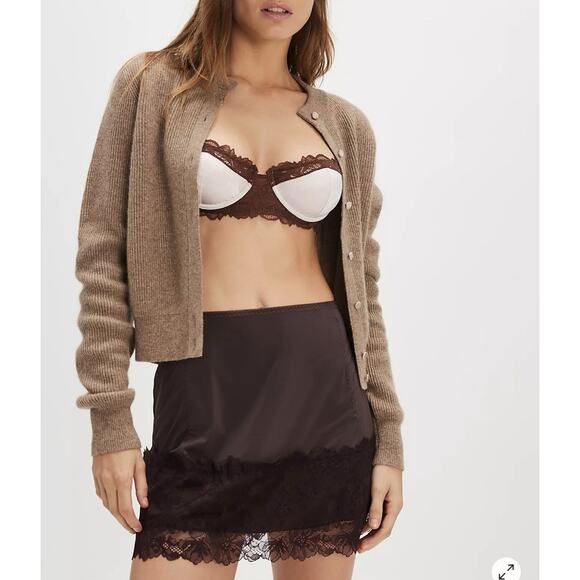 Free People Nwt￼ Party Crasher Half Slip Navy Combo Size Small - Picture 4 of 10